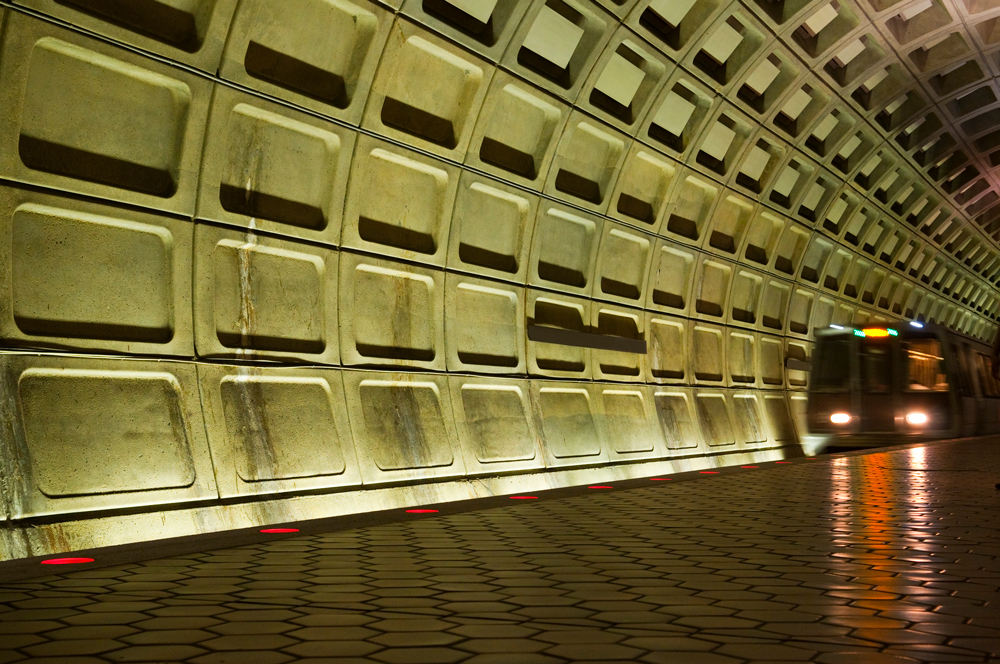 subway train arriving