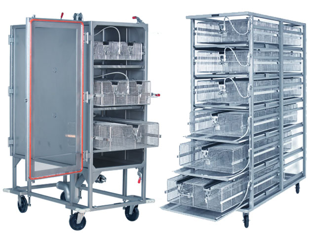 inhalation exposure chamber and service cart