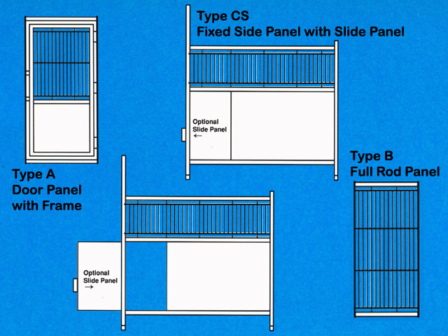 modular kennel side panel types