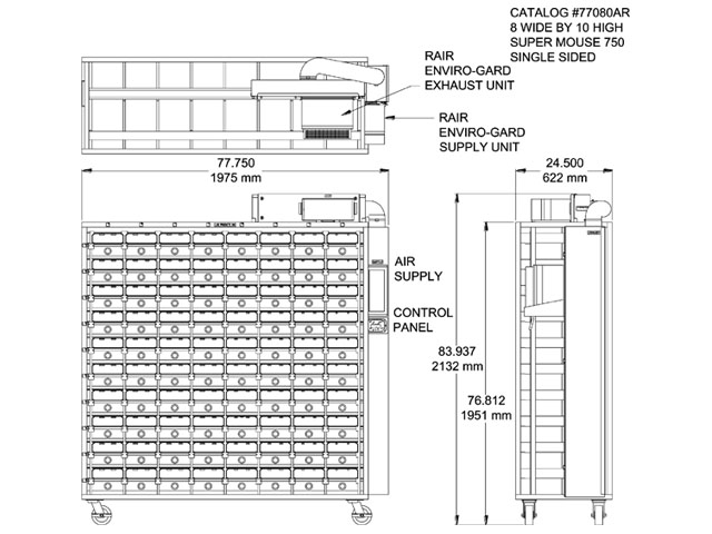 super mouse 750 single-sided rack schematic