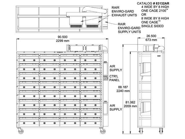 one cage ivc single-sided rack schematic