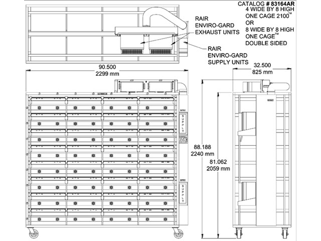 one cage ivc double-sided rack schematic